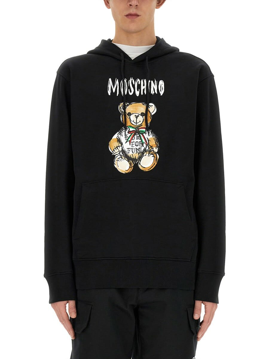 ◆MOSCHINO◆モスキーノ teddy bear hooded sweat MOSCHINO moschino teddy bear hooded sweat White Moschino