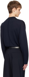 The Row Navy Delsie Turtleneck