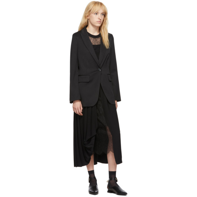 McQ Alexander McQueen Black Lace Short Sleeve Dress McQ Alexander McQueen McQ Alexander McQueen Black Lace Short Sleeve Dress McQ Alexander McQueen