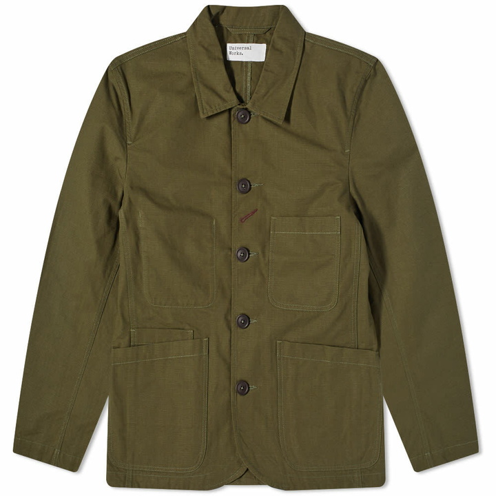 Photo: Universal Works Men's Bakers Jacket in Olive