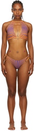 BARRAGÁN SSENSE Exclusive Orange & Purple Ambra Bikini