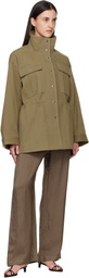 Róhe Khaki Sculptural Safari Jacket