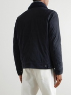 Valstar - Thomas Shearling-Trimmed Suede Down Jacket - Blue