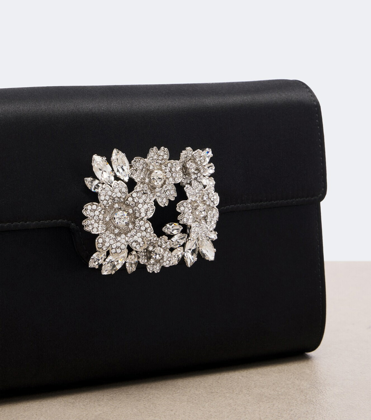 Roger Vivier Efflorescence Mini embellished satin clutch