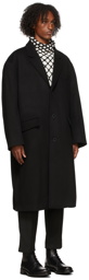 Valentino Black Exit 54 Wool Coat