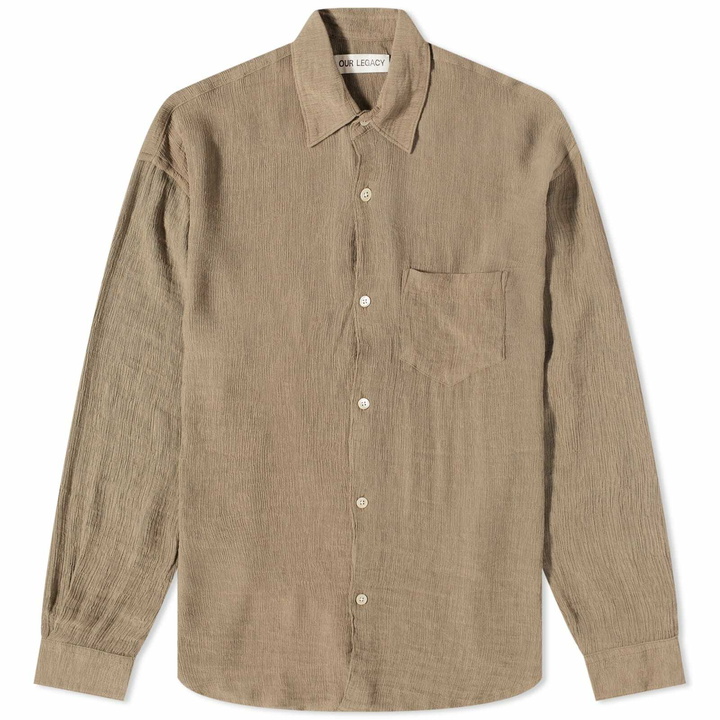 Photo: Our Legacy Men's Initial Shirt in Muck Ruffle Viscose