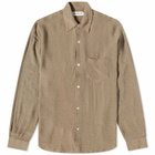 Our Legacy Men's Initial Shirt in Muck Ruffle Viscose