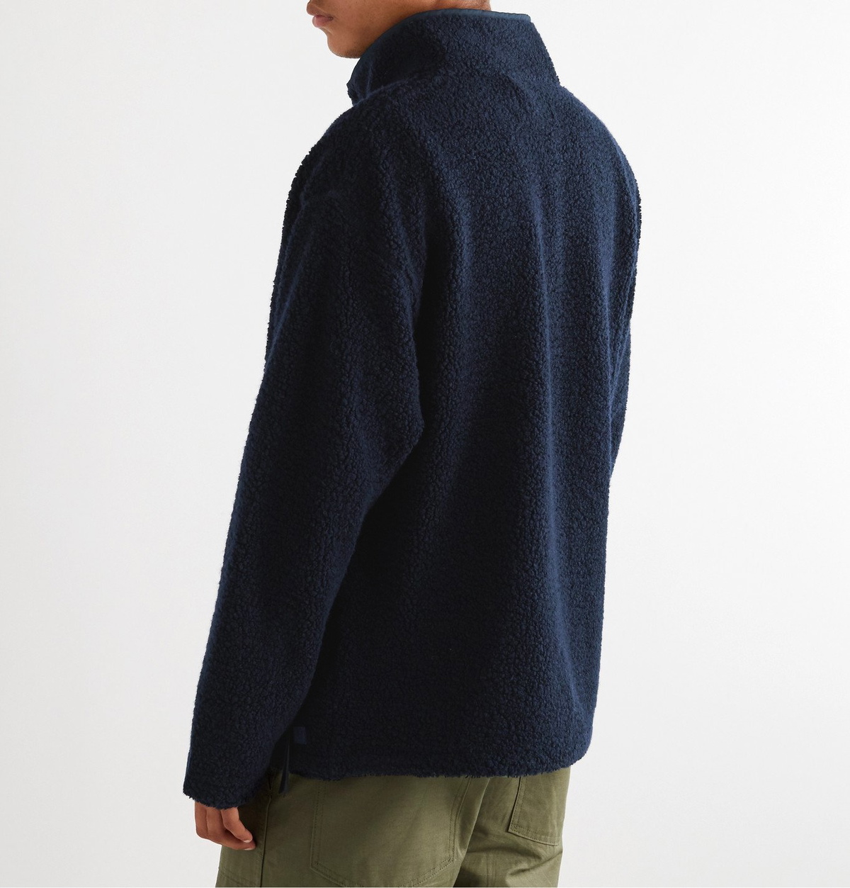 nanamica - Wool-Blend Fleece Jacket - Blue Nanamica