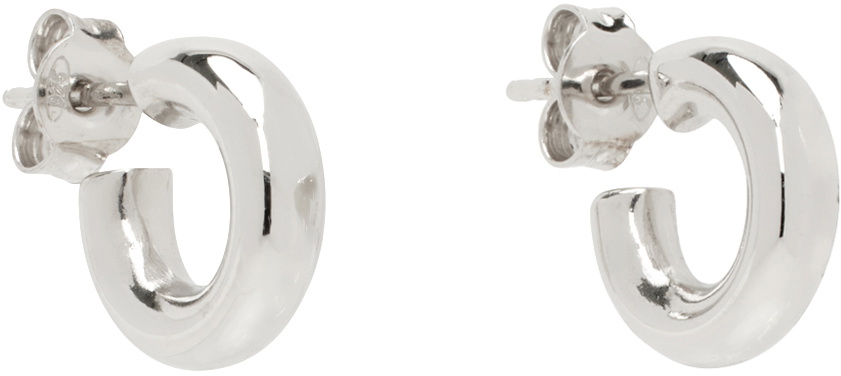 LEMAIRE Silver Extra Small Classic Hoop Earrings Lemaire