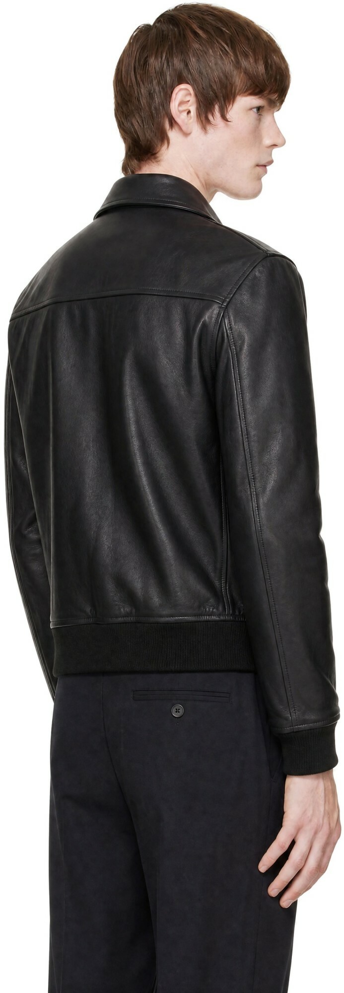 A.P.C. Black Short Leather Jacket