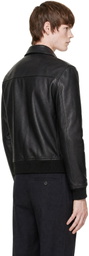 A.P.C. Black Short Leather Jacket