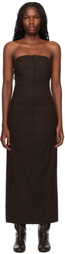 Gimaguas Brown Charlotte Maxi Dress