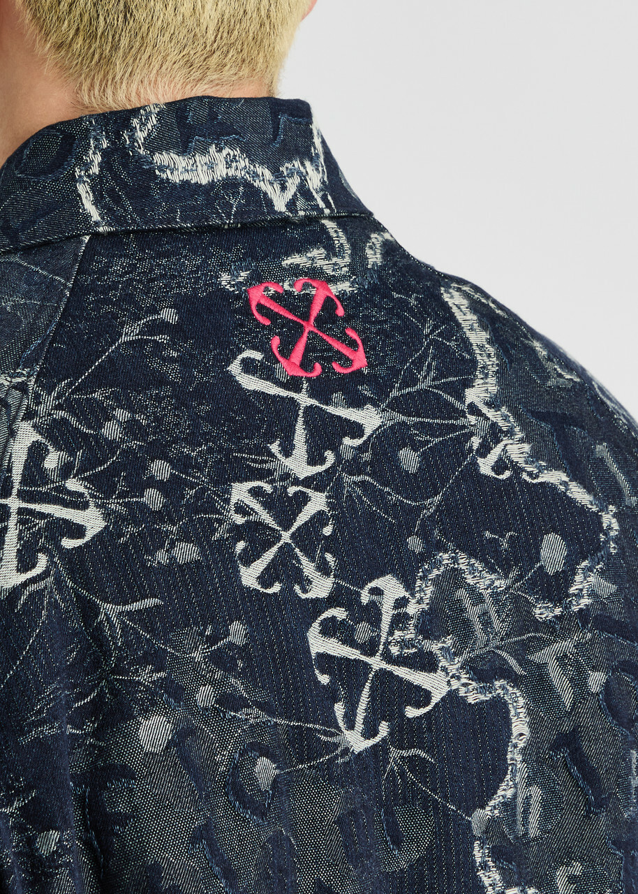 Off-white Jacquard Denim Bomber Jacket Multicoloured 1 Off-White Off-white Jacquard Denim Bomber Jacket Multicoloured 1 Off-White