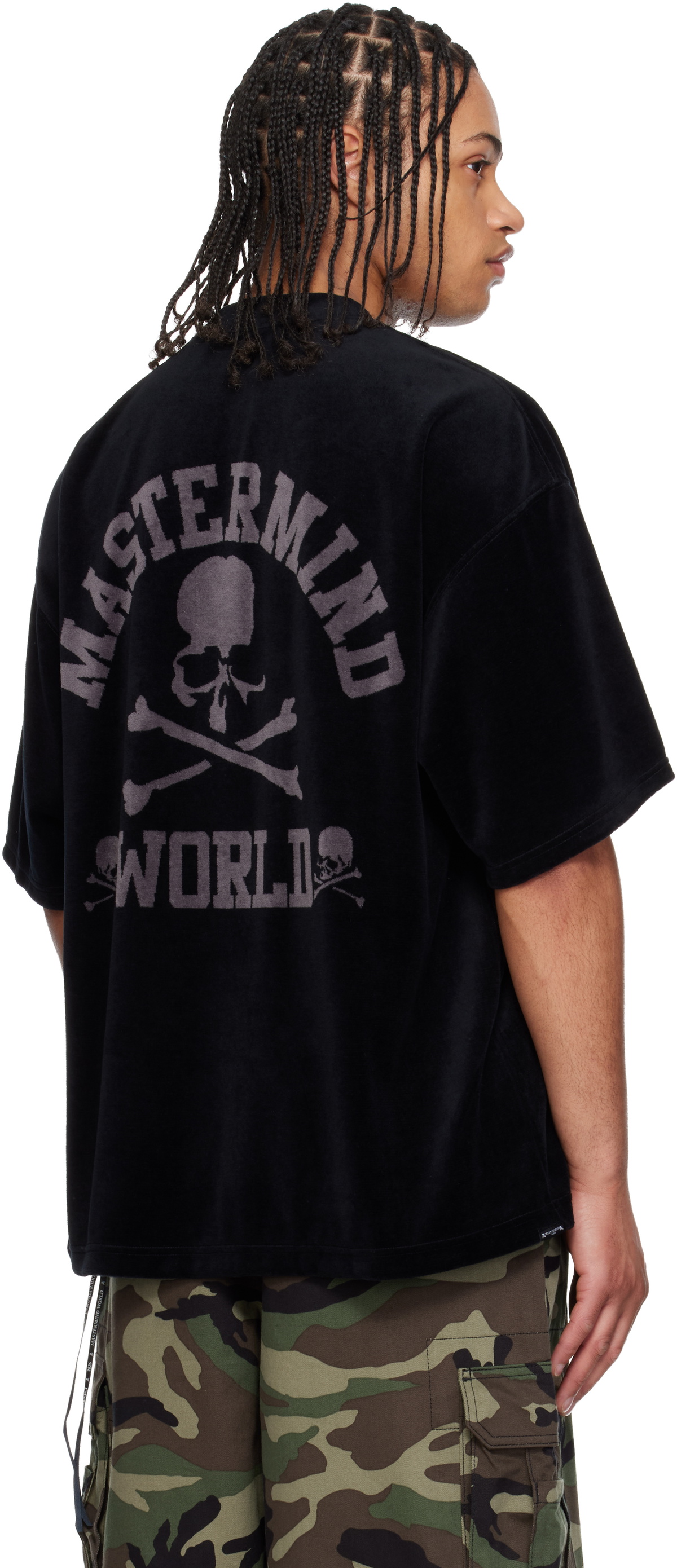 MASTERMIND WORLD Black Velour T-shirt