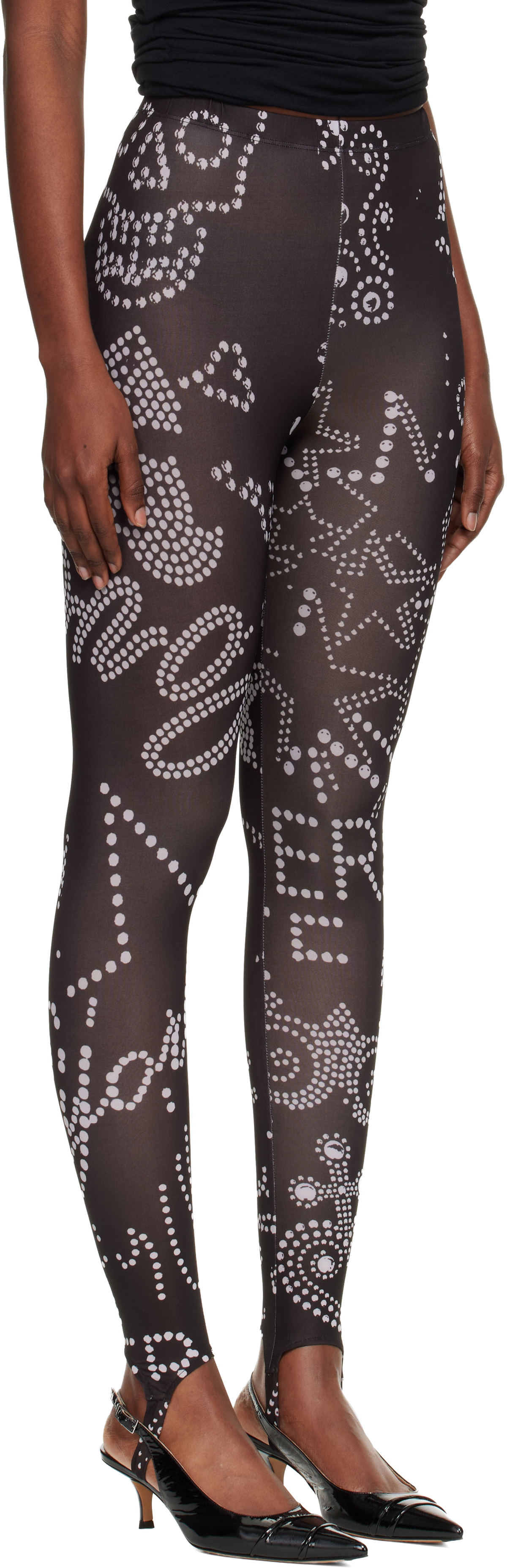 VAQUERA Black Rhinestuds Leggings