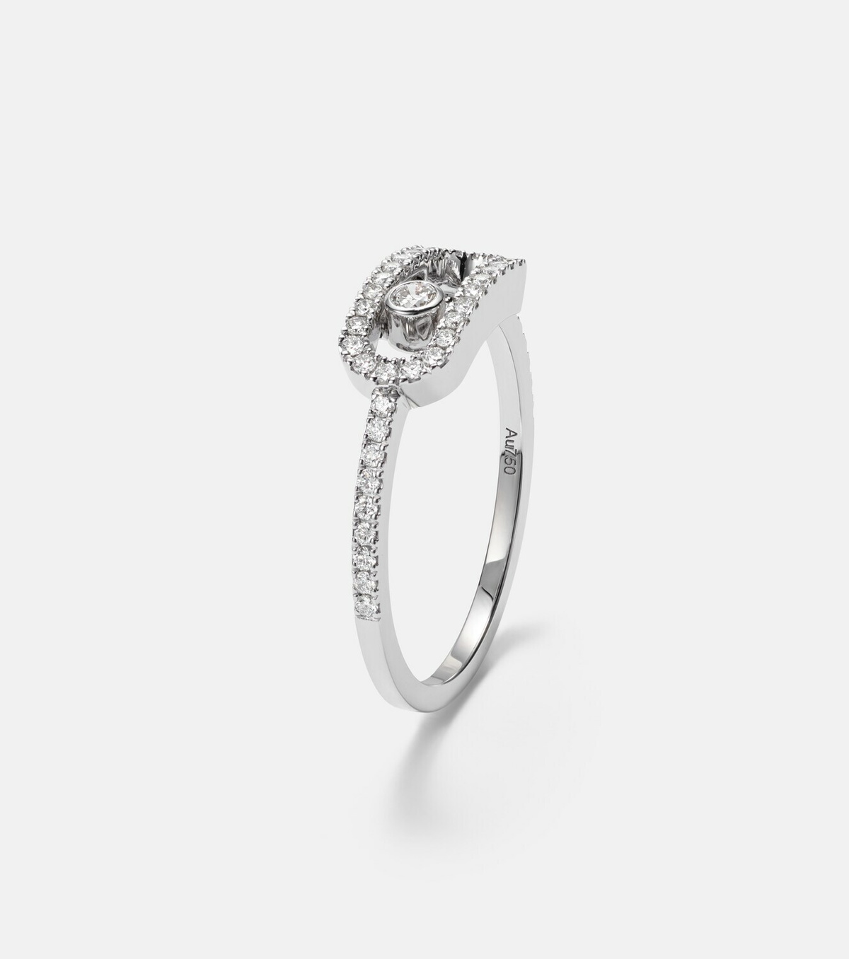 Messika Move Uno 18kt white gold ring with diamonds