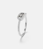 Messika Move Uno 18kt white gold ring with diamonds