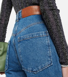 Loewe Distressed mid-rise wide-leg jeans