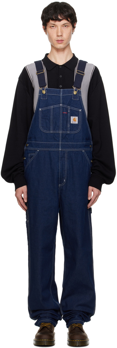 Carhartt Work In Progress Blue Bib Denim Overalls Carhartt WIP