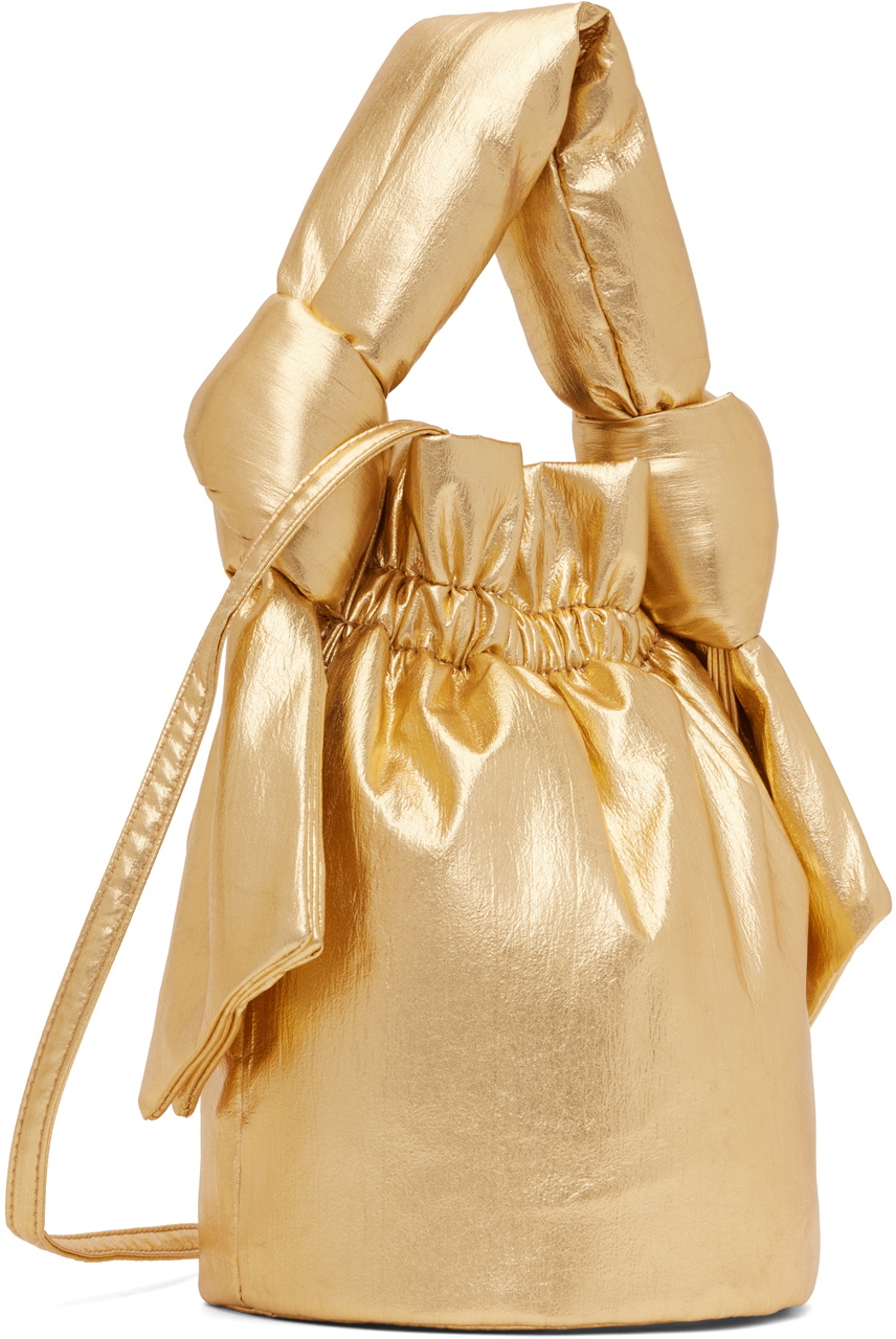 GANNI Gold Occasion Top Handle Bag GANNI