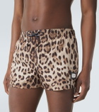 Dolce&Gabbana Leopard-print swim trunks