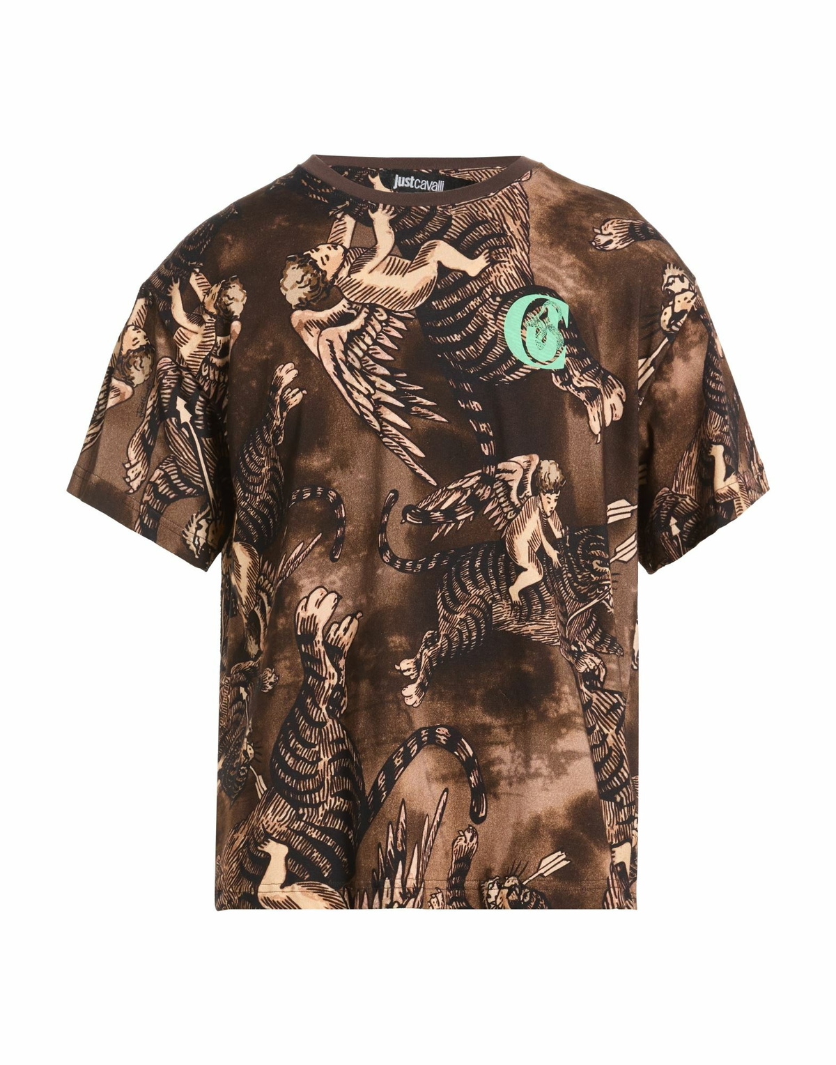 Just Cavalli Mens T-shirt in Brown