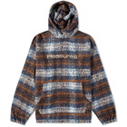 Pleasures Men's Machinist Poncho Hoody in Brown/Blue