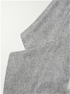 Dunhill - Herringbone Silk and Cashmere-Blend Blazer - Gray