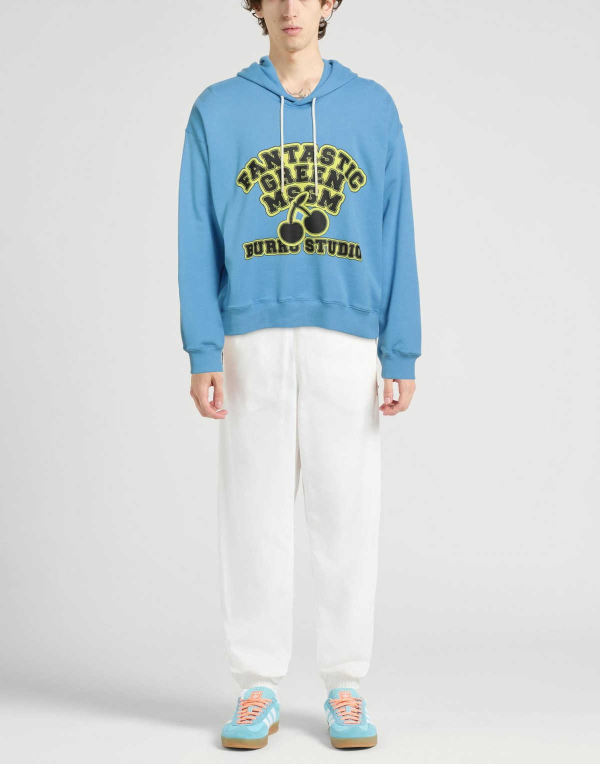 Msgm Mens Sweatshirt Azure