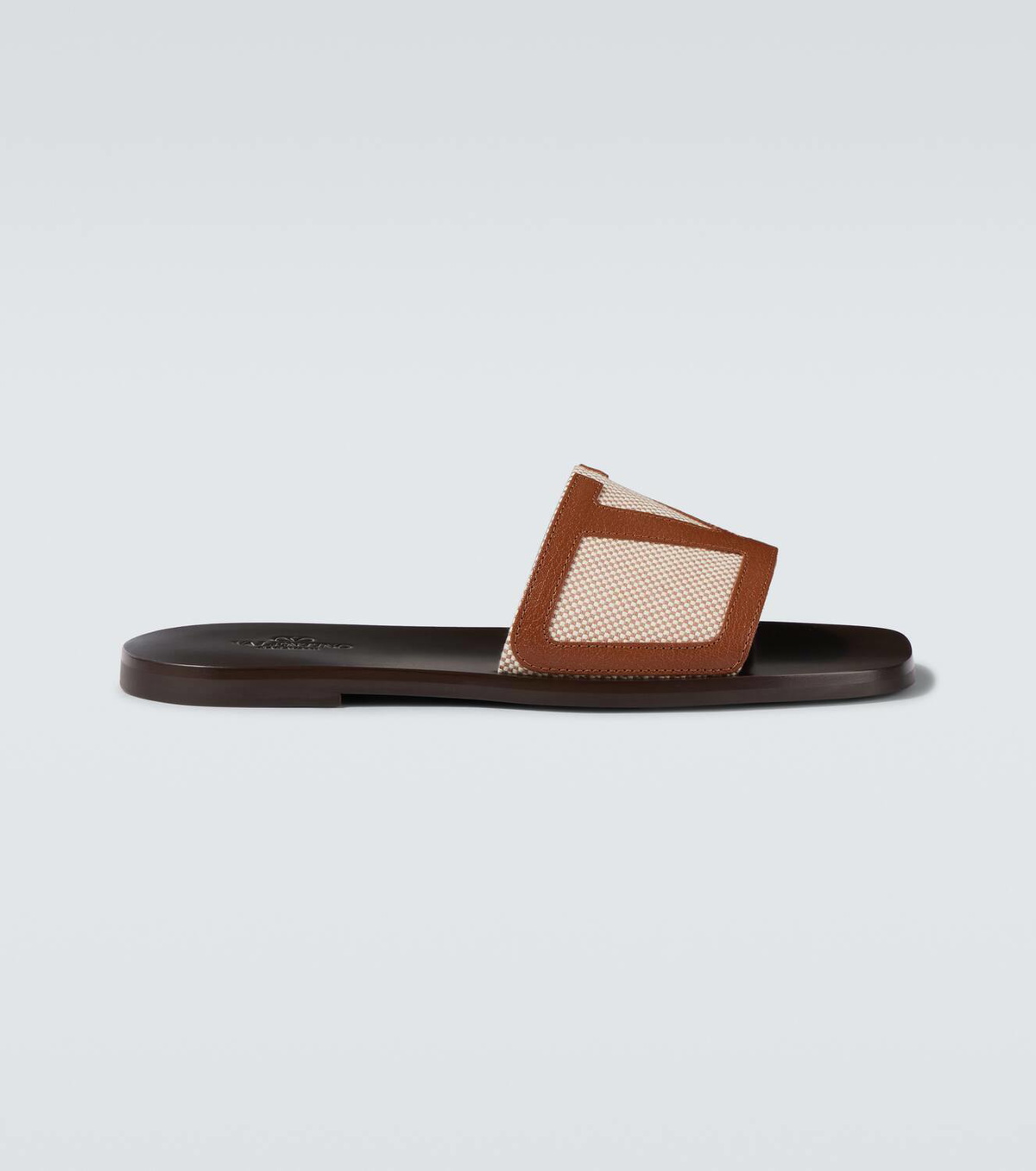 Valentino Garavani VLogo leather-trimmed slides