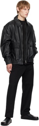 Studio Nicholson Black Piston Leather Jacket