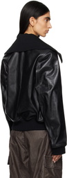 OUR LEGACY Black Pharos Leather Bomber Jacket