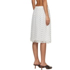 Marc Jacobs White Layered Crinkle Chiffon Midi Skirt