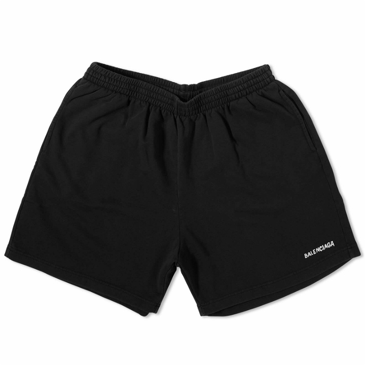 Photo: Balenciaga Men's Sweat Shorts in Black/White