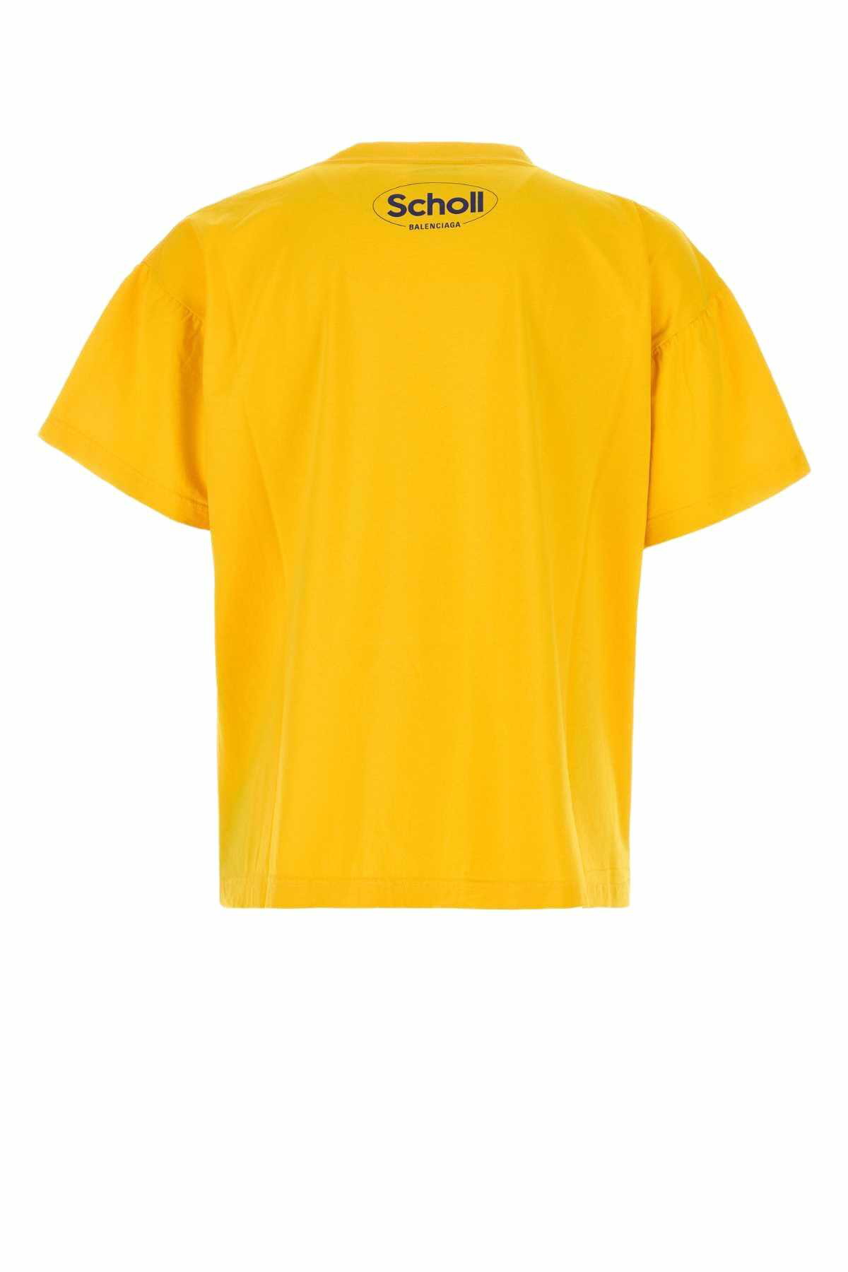 Tシャツ・カットソー BALENCIAGA YELLOW COTTON OVERSIZE T-SHIRT Balenciaga Yellow Cotton Oversize T-shirt Balenciaga
