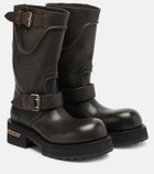Balenciaga Venom debossed leather boots