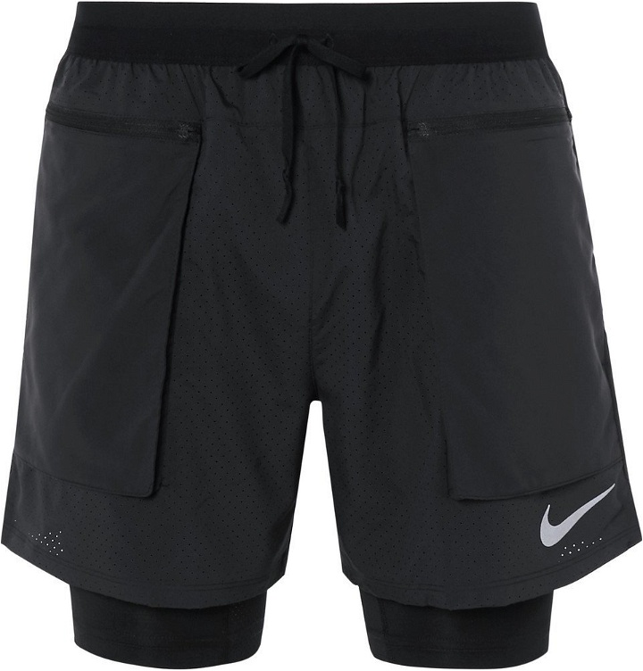 Photo: Nike Running - Flex Stride 2-In-1 Dri-FIT Mesh Shorts - Men - Black