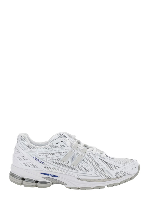 Photo: New Balance 1906r White Sneaker With Mesh Design And Side Logo In Synthetic Fiber Unisex
