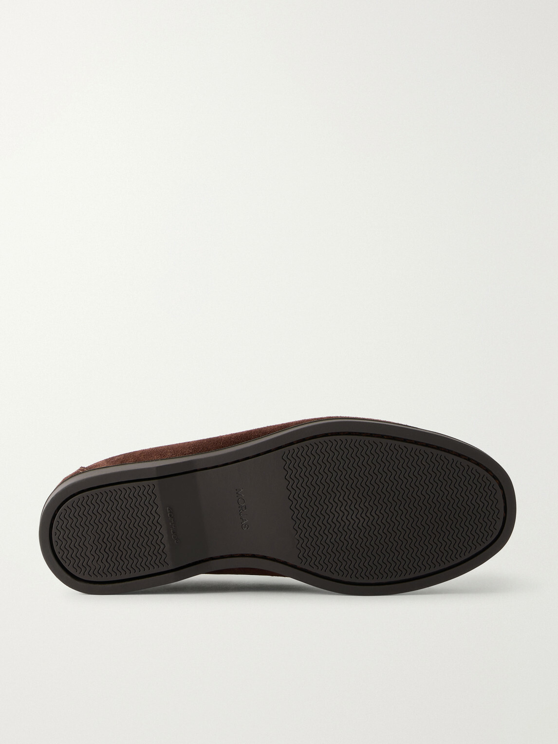 MORJAS - Leather-Trimmed Suede Boat Shoes - Brown