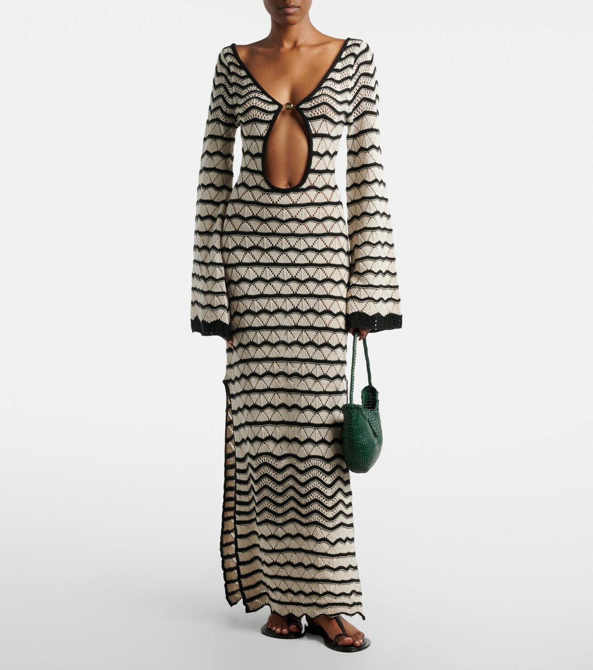 Bananhot Rey crochet cotton-blend maxi dress