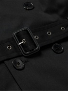 SAINT LAURENT - Slim-Fit Belted Gabardine Trench Coat - Black