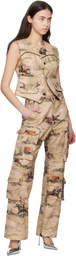 Andersson Bell Beige Cowboy Printed Vest