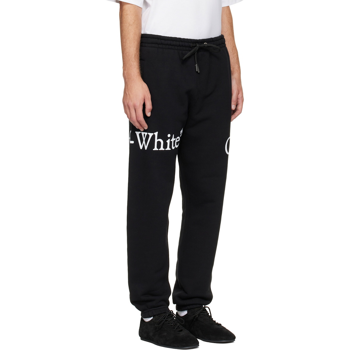 Off-White Black Bookish Scarf Cuffed Sweatpants