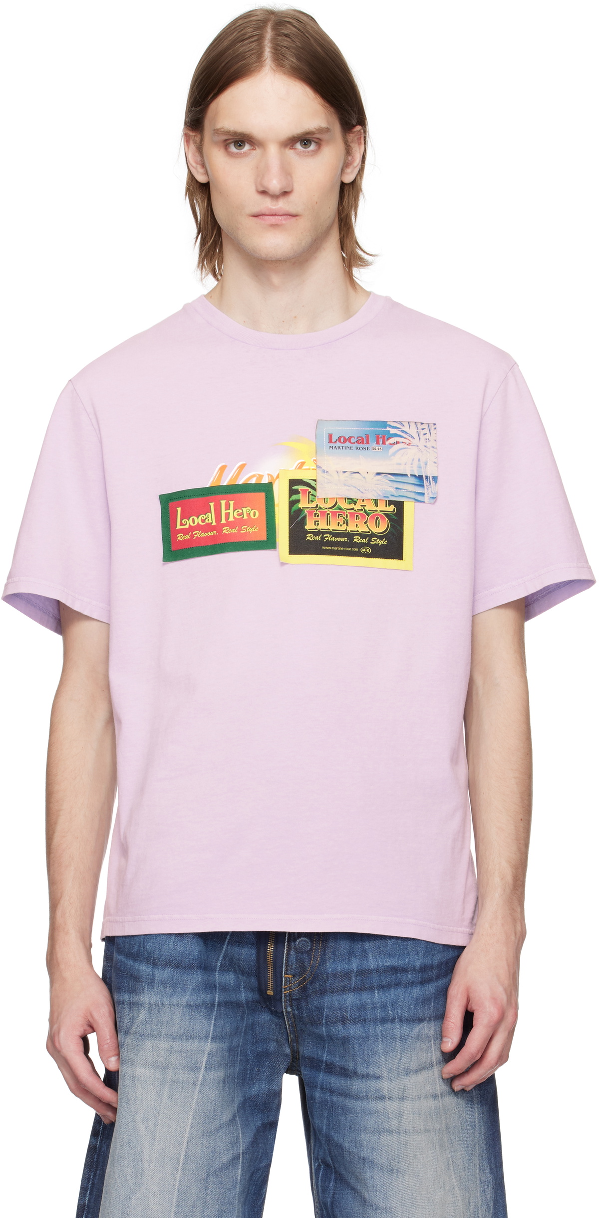 Martine Rose Purple 'Local Hero' Classic T-shirt Martine Rose