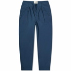 Folk Men's Poplin Assembly Trousers in Ash Navy