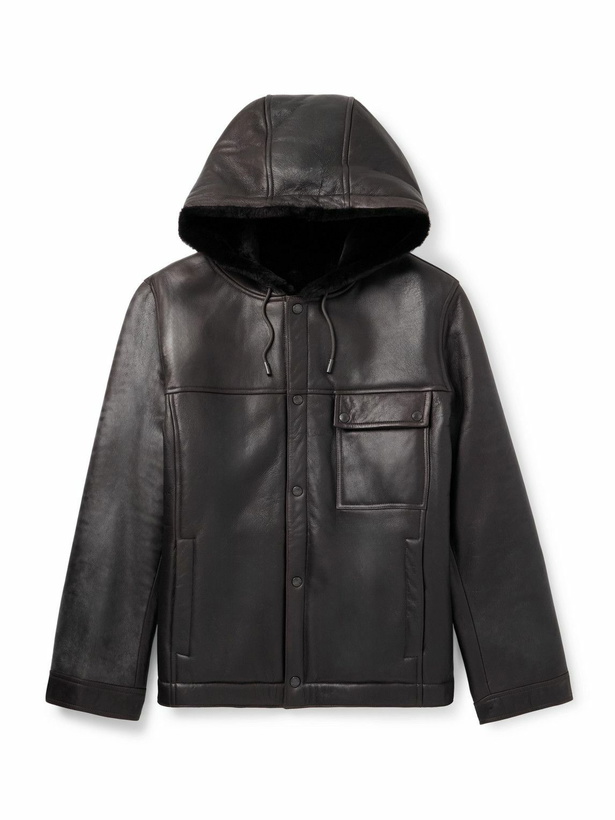Photo: Yves Salomon - Shearling Hooded Jacket - Brown