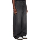 Off-White Gray Distressed Diag Slouchy Sweatpants