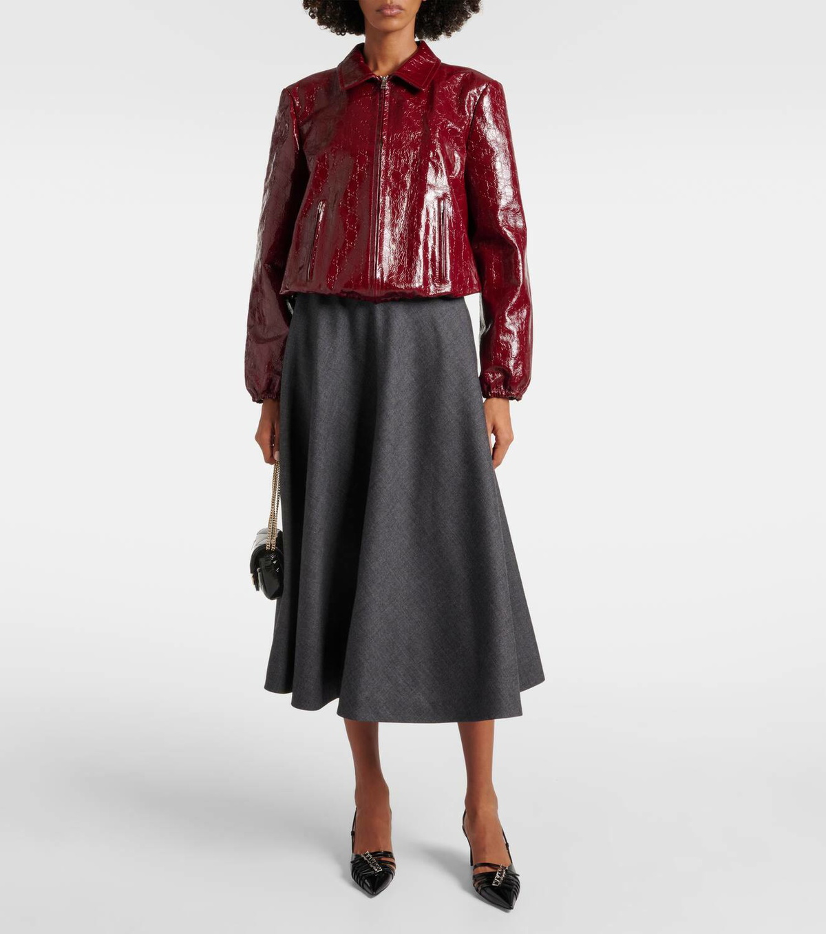 Gucci Leather bomber jacket