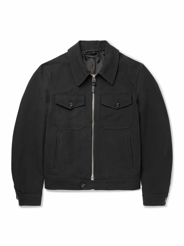 Photo: TOM FORD - Cotton-Twill Trucker Jacket - Black