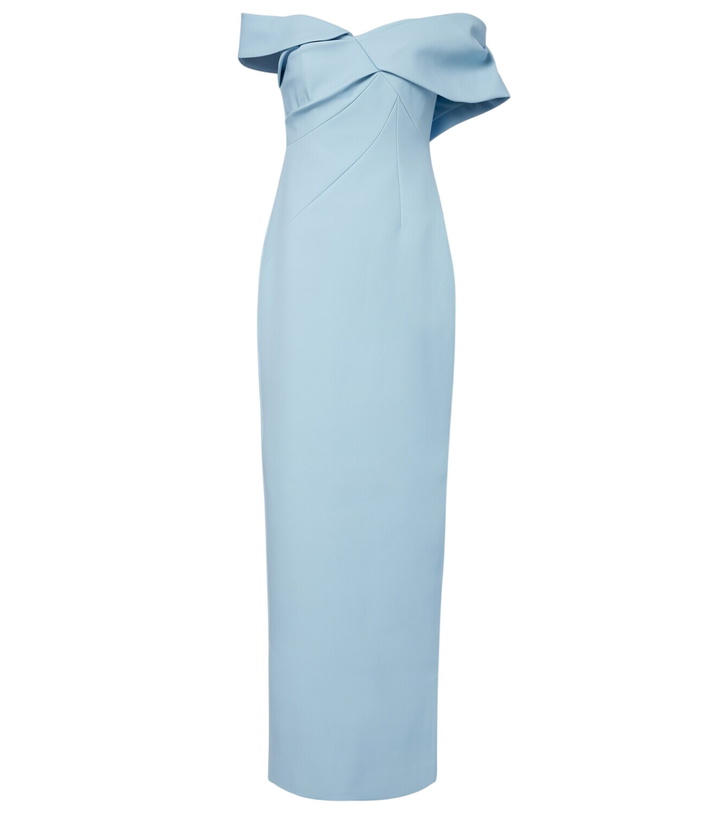 Photo: Rachel Gilbert Maddie draped off-shoulder crêpe gown